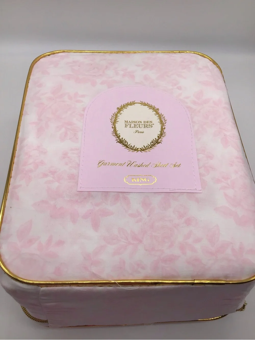 Pink Floral King Sheet Set microfiber